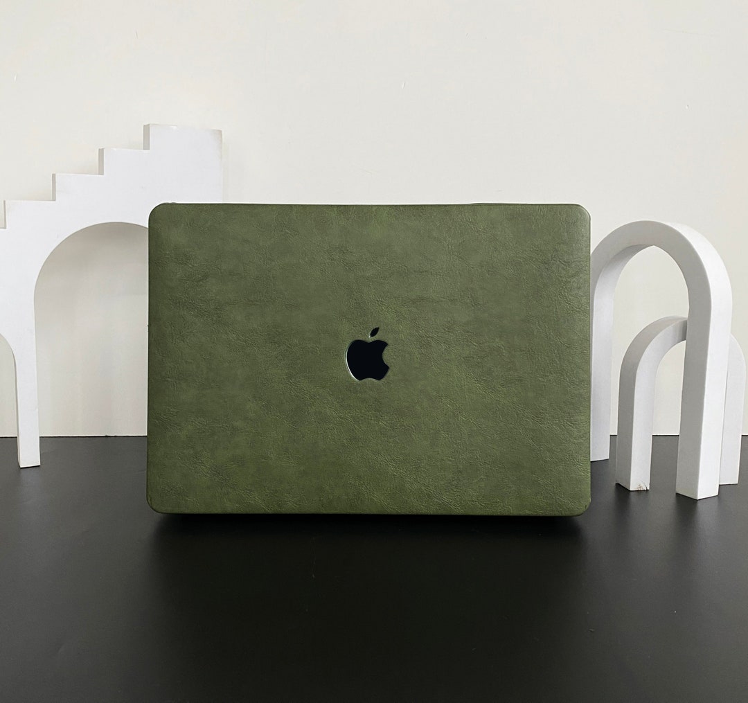 Green Vegan Leather Print Personalized Customization for MacBook Air 11 ...