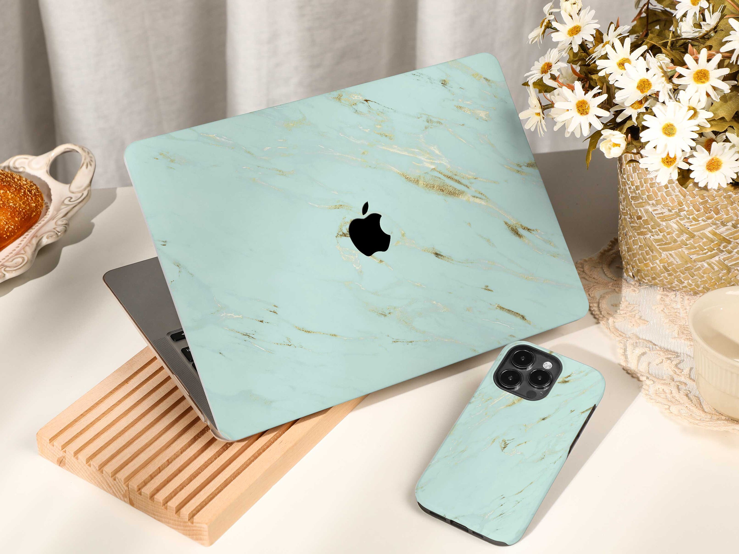 Rose Gold Marble Laptop Case Etsy UK