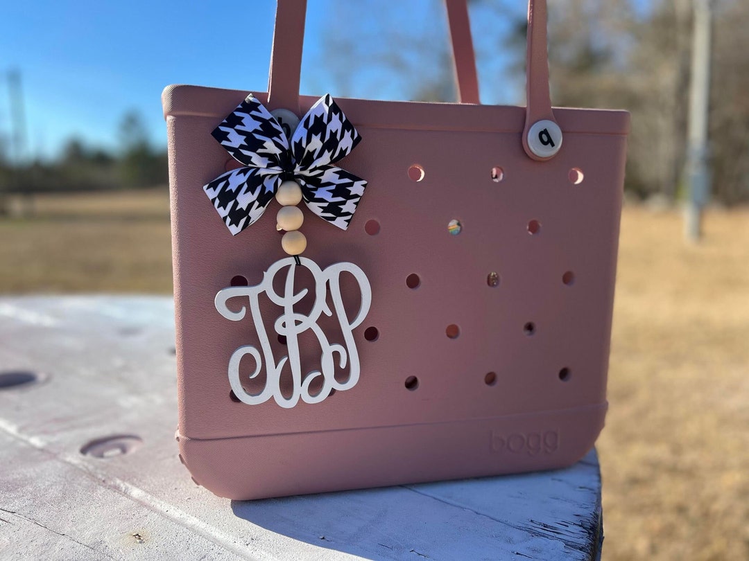 Houndstooth Initial Bag Charm/ Bogg Charm/ Bag Charms / Bogg Etsy