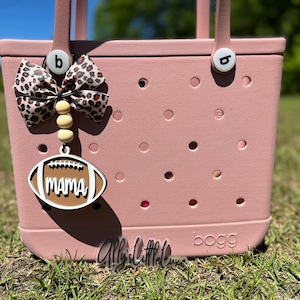 Football Mama Car Charm / Bag Charm / Bogg bag charm / Bag Tag / Bag Charms
