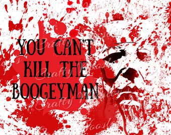 Michael Myers blood splatter Halloween tumbler PNG