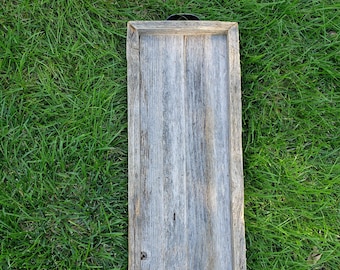 Handcrafted Stripe Rustic Serving, Ottoman, Centerpiece Wood Tray SMALL