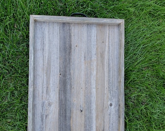 Handcrafted Stripe Rustic Serving, Ottoman, Centerpiece Wood Tray
