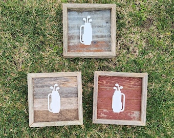 Handmade Golf Rustic Sign Decor