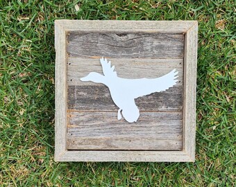 Handmade Mallard Rustic Sign Decor