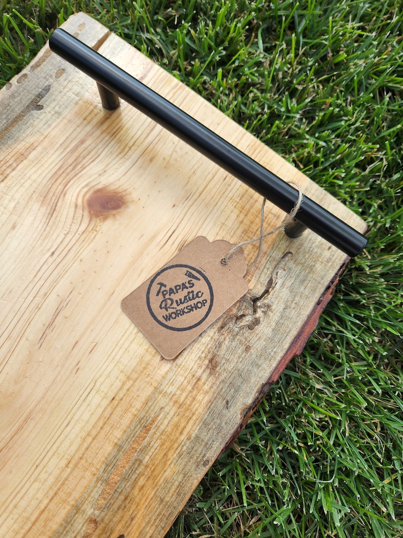 Handcrafted Live Edge Rustic Serving, Ottoman, Centerpiece Wood Tray Etsy