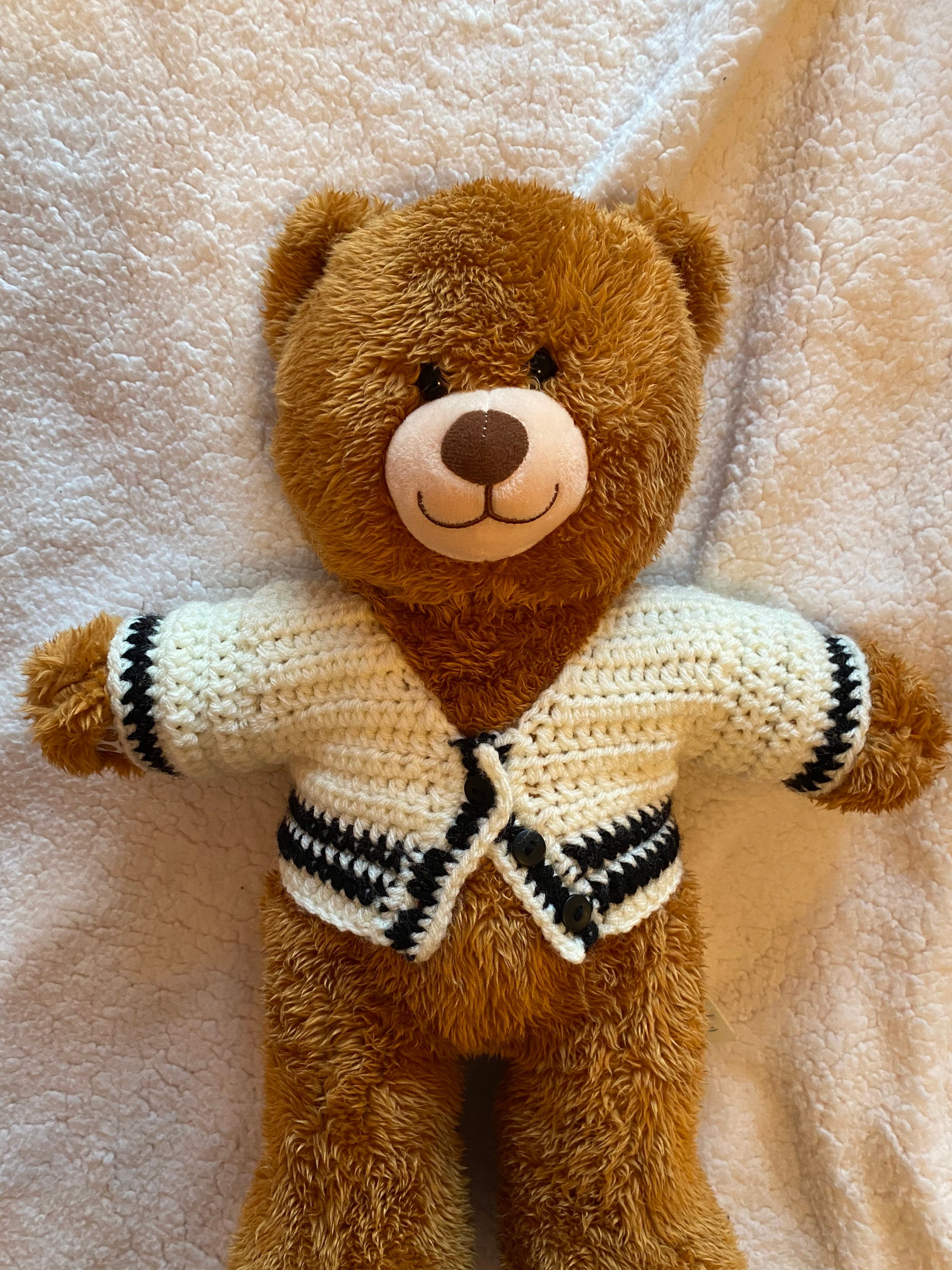 DIGITAL PDF PATTERN Crochet Build a Bear Trim Cardigan (taylor