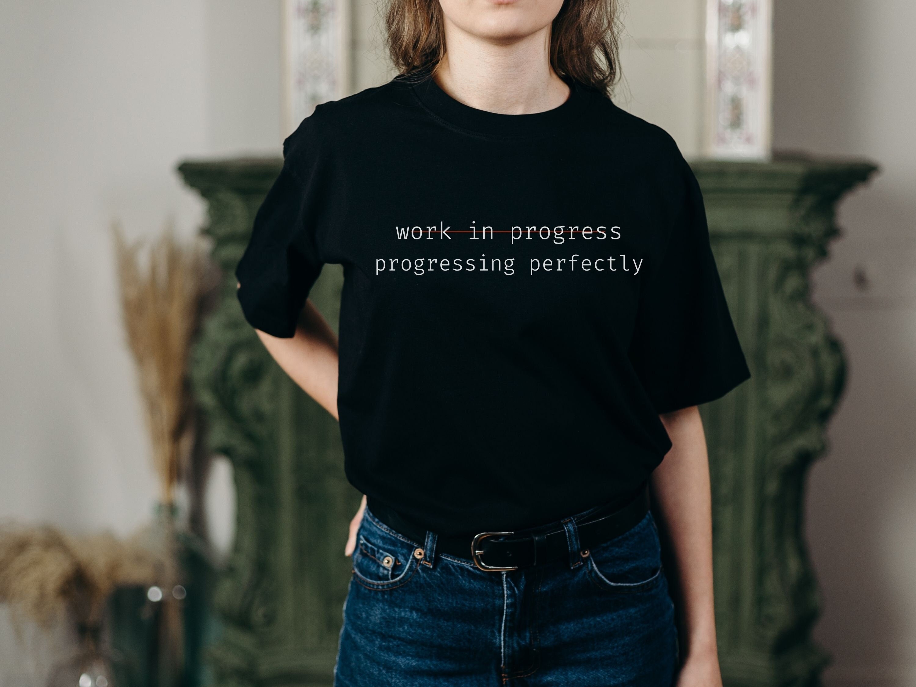 Buy Work In Progress Progressing Perfectly Strikethrough Tshirt Online In India Etsy