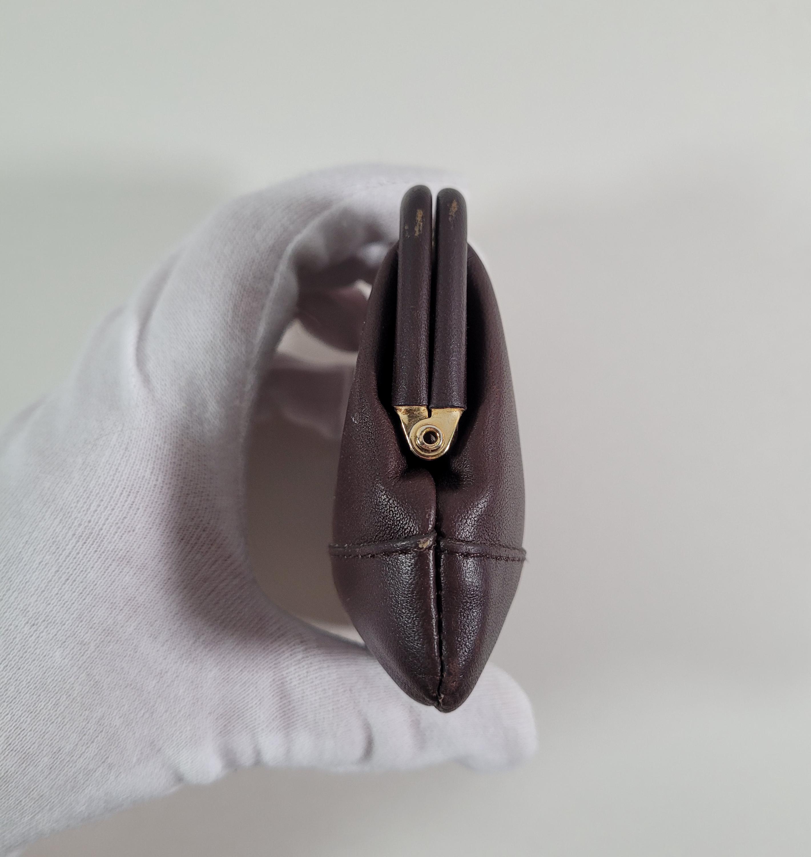 Vintage Coach Change Purse Black がま口 COACH VINTAGE MADISON FRAME KISSLOCK MINI BLACK LEATHER