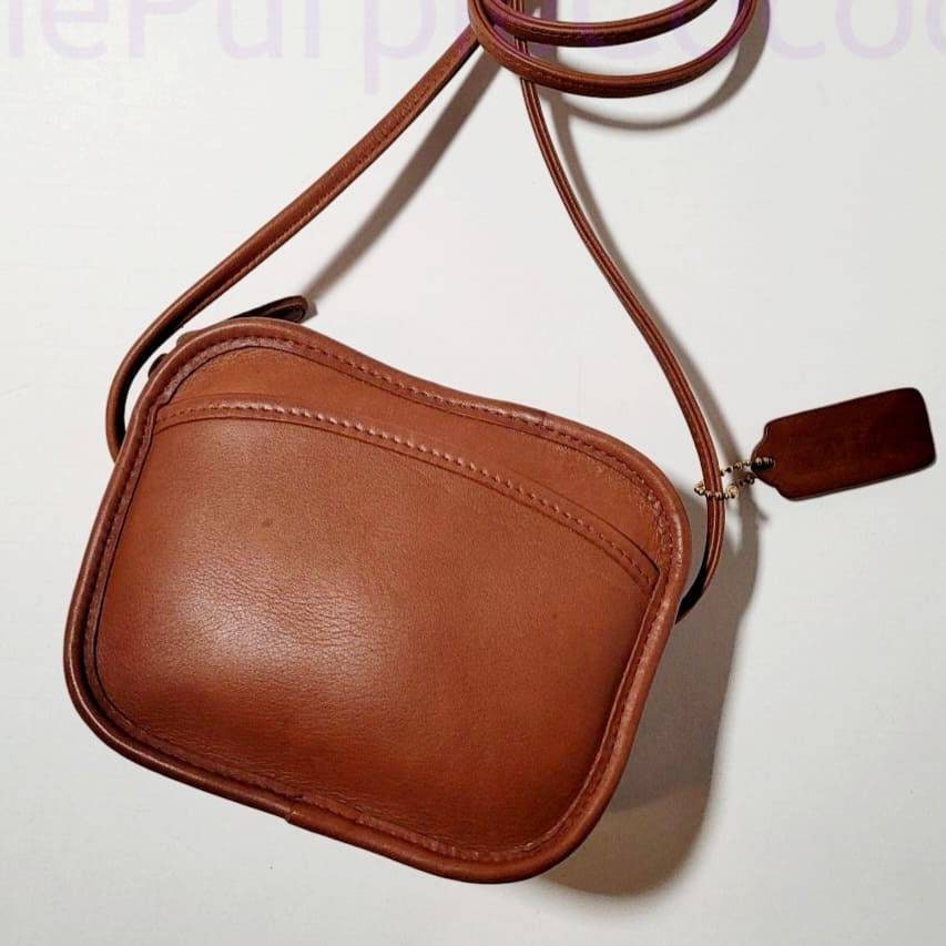 COACH Polished Pebble Leather Small Hadley Shoulder Bag in Brown