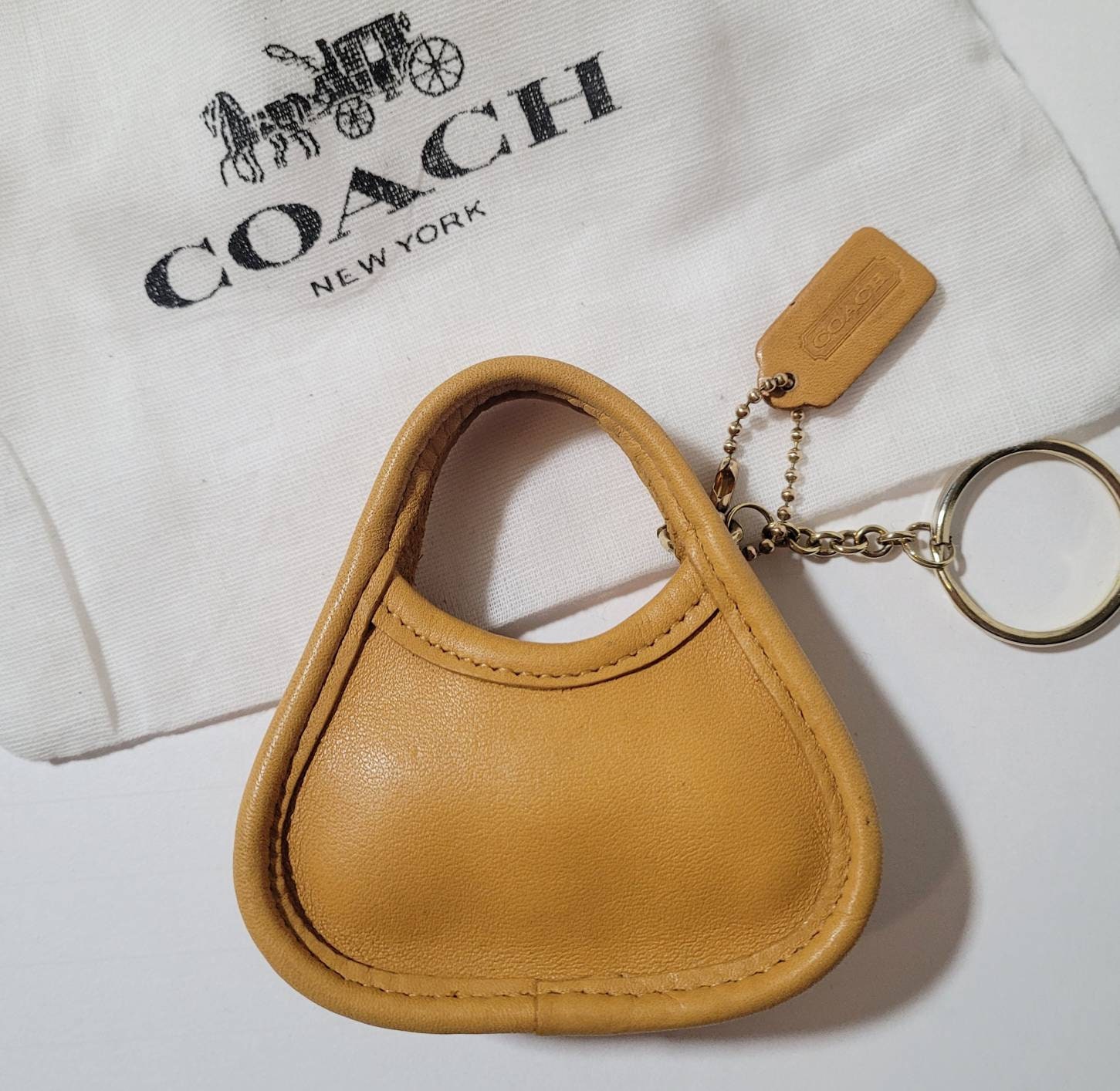 coach leather key