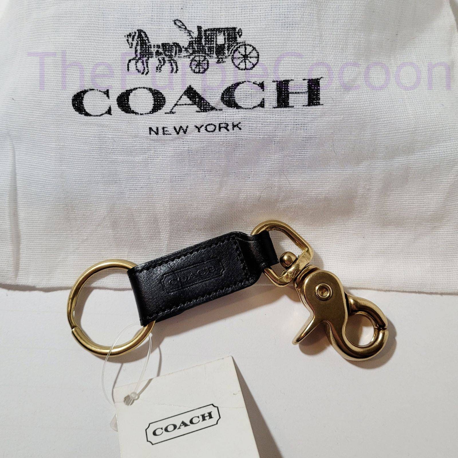 NWT Unisex Vintage Coach Trigger Snap Key Fob 7212 