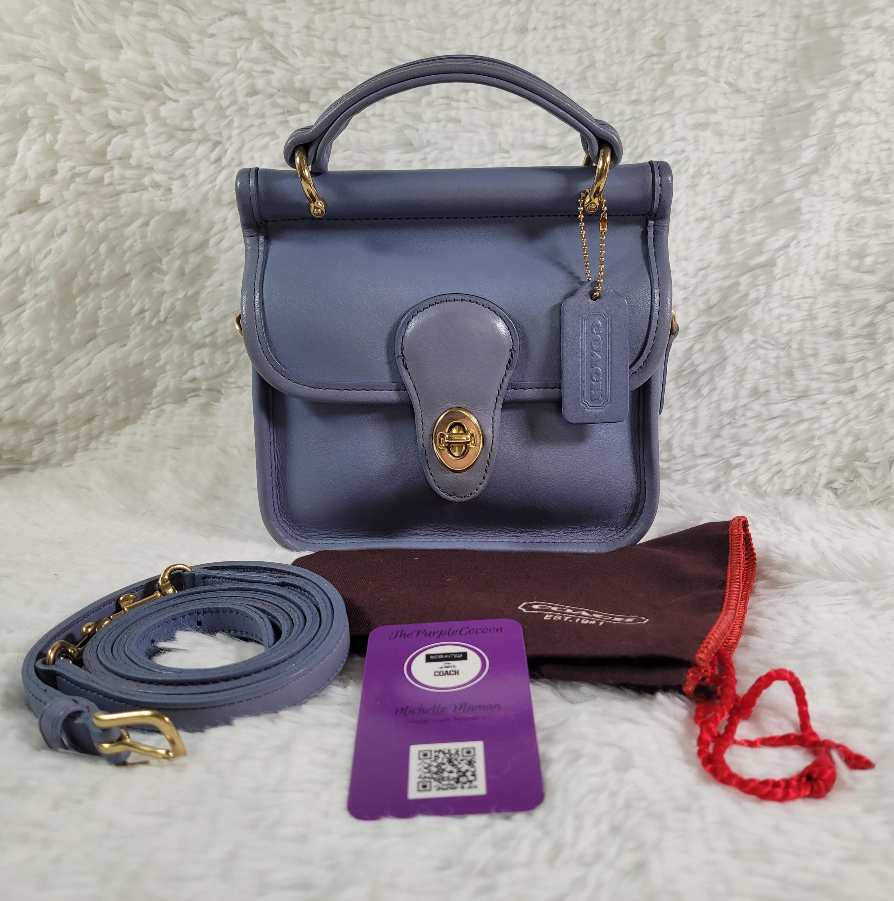 Periwinkle Vintage Coach Winnie Bag #9023 - Etsy Periwinkle Vintage Coach Winnie Bag #9023 - Etsy