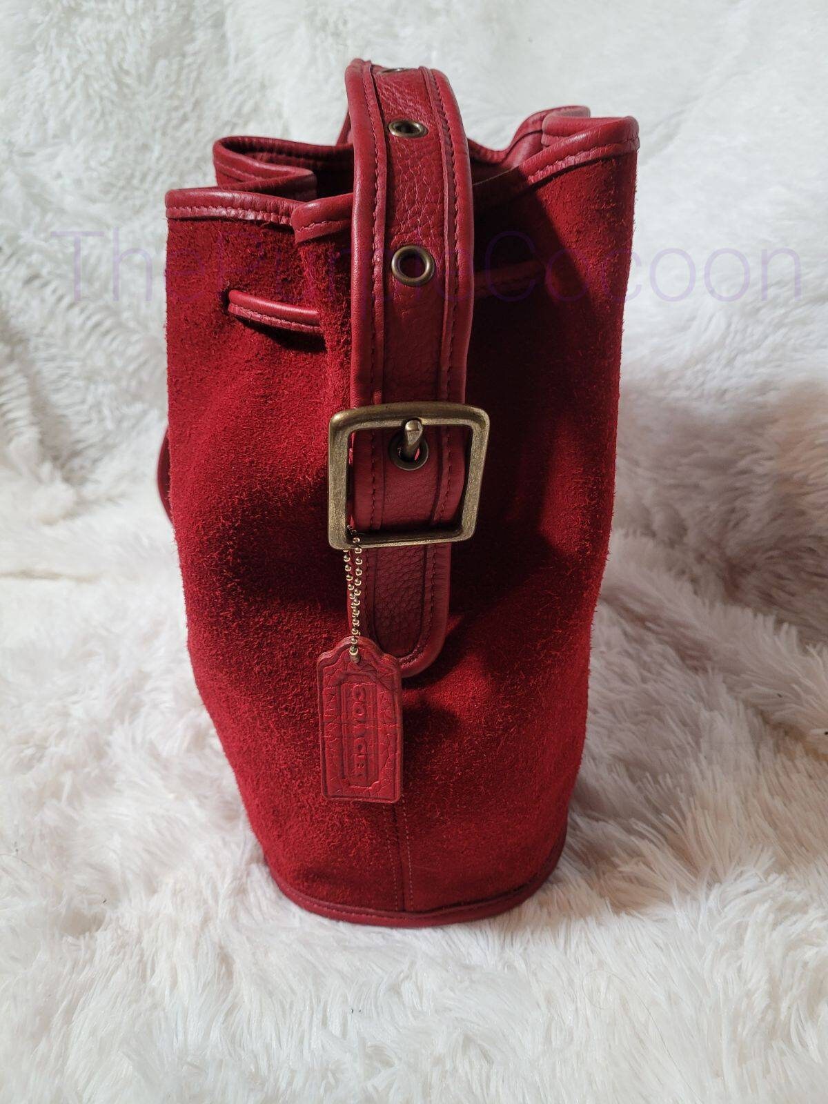 Vintage Red Coach Berkeley Drawstring Bag #9012 - Etsy UK