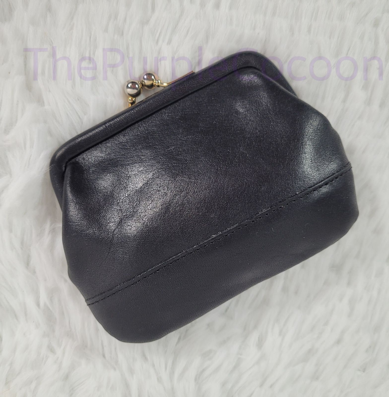 Coach COACH Black Leather Nora Kisslock Coin Purse | Grailed