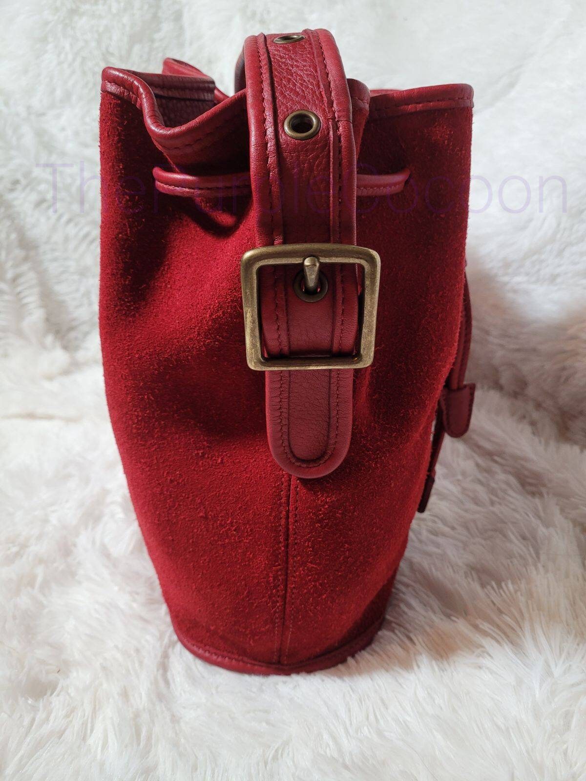 Vintage Red Coach Berkeley Drawstring Bag #9012 - Etsy UK
