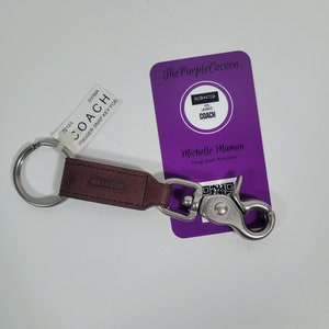 NWT Vintage Unisex Coach Trigger Snap Key Fob #7212