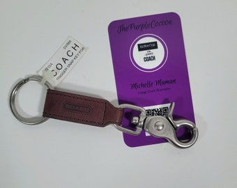 キーホルダー・キーリング COACH Mystical Floral Trigger Snap Key FOB C8226 Coach Flower Key Holder Keyring Leather Floral Print Japan