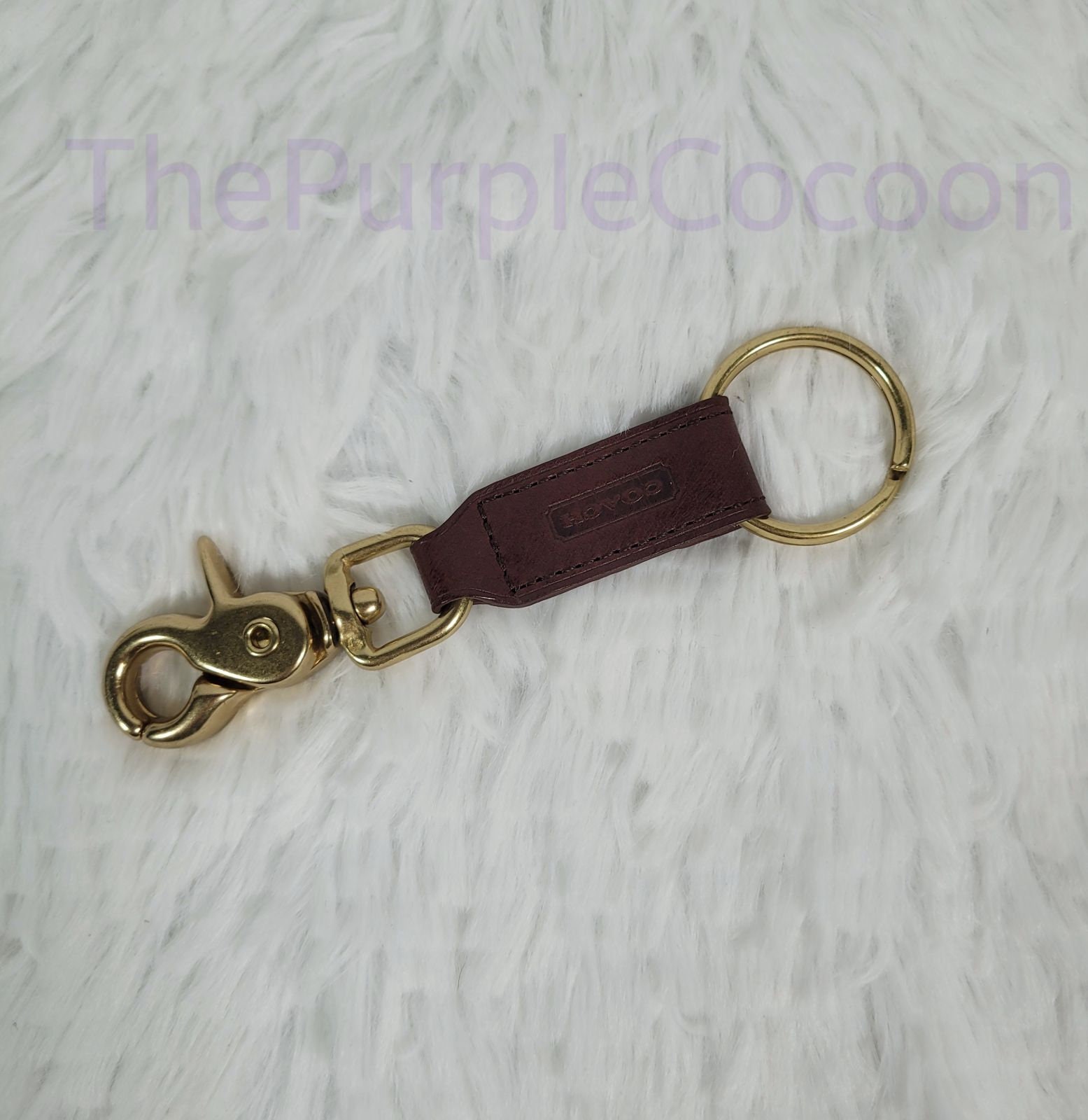 coach leather key