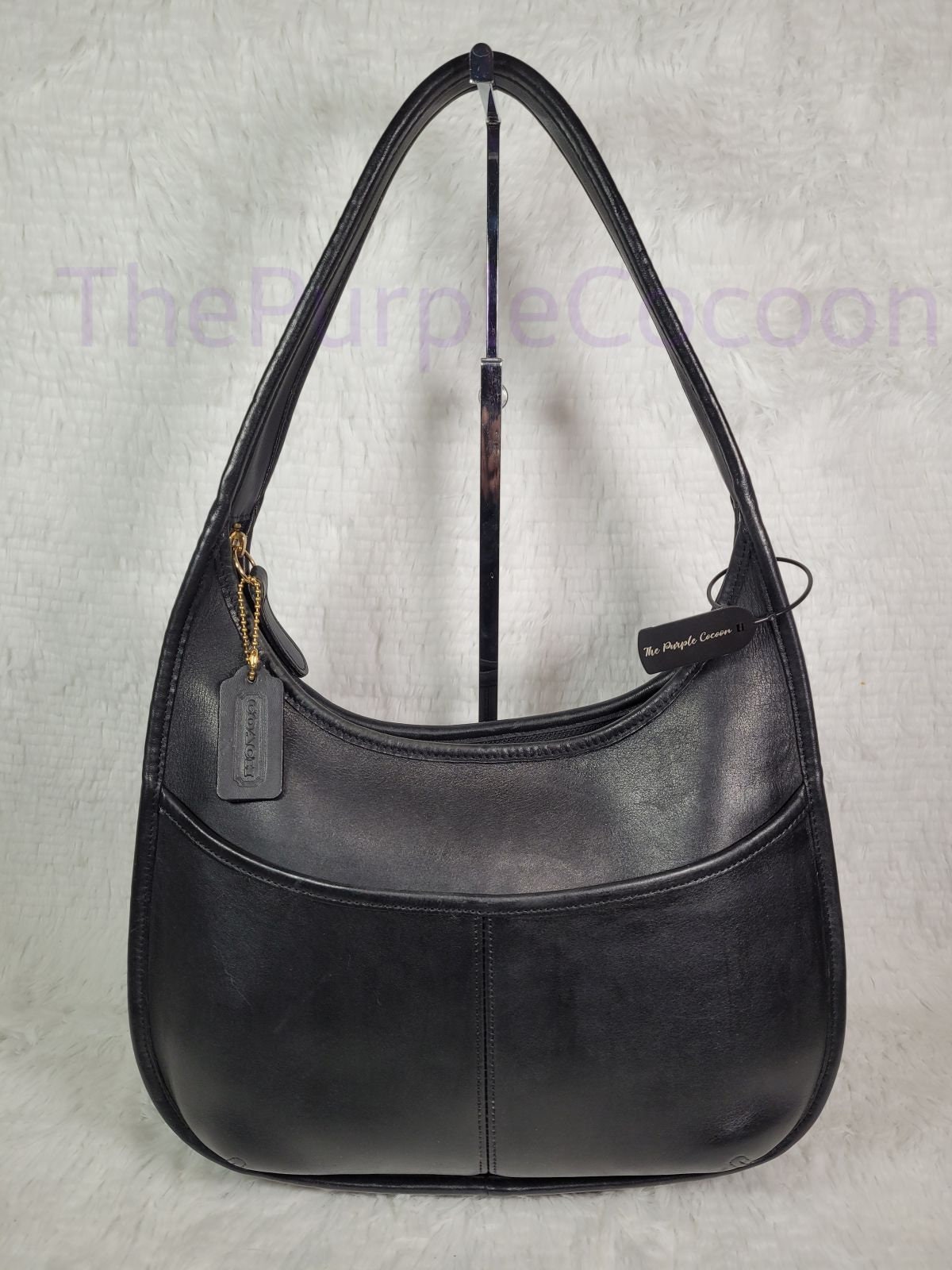 Vintage+Coach+Ergo+Leather+Shoulder+Bag+Hobo+Purse+9033+Black for