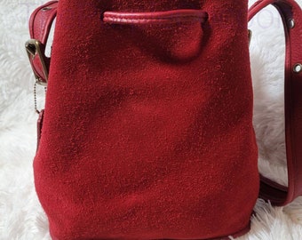 バッグ Vintage Coach Berkeley Drawstring Red Vintage Red Coach Berkeley Drawstring Bag #9012 - Etsy UK