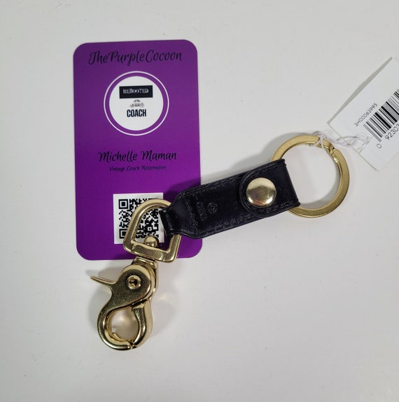 NWT Vintage Unisex Coach Trigger Snap Key Fob 7212 Gem
