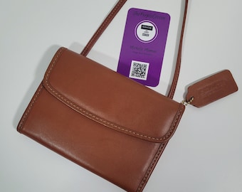 Vintage 90s Coach Chrystie Black Leather Shoulder Bag #9892