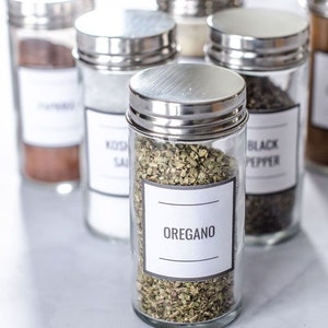 54 Kitchen Label Template , Modern Minimalist Spice Jar Label ,  Spice Labels , Download, Editable, Printable