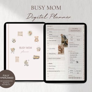 Agenda digitale Busy Mom, diario Mum Goodnotes, pianificatore per la scuola domestica per Android Noteful Notability