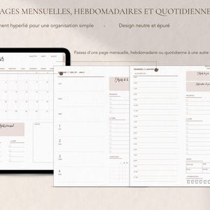 2026 Digital Planner Goodnotes, Minimalist French Agenda (Digital Download, PDF) image 5