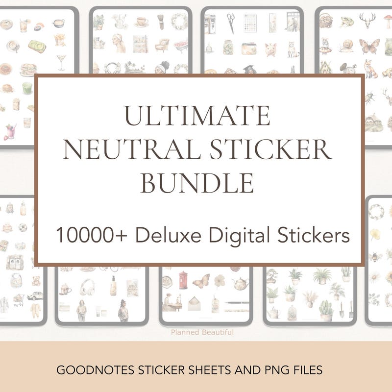 Neutral Stickers - Etsy