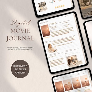 Digital Movie Journal, Serien Tracker und Rückblick (PDF) für Goodnotes, Notability