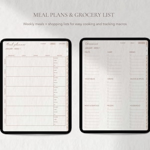 Digital Fitness Planner for Goodnotes, Workout Planner Template iPad, Weight Loss Tracker Journal, Exercise and Gym Log, Meal Planner List image 6
