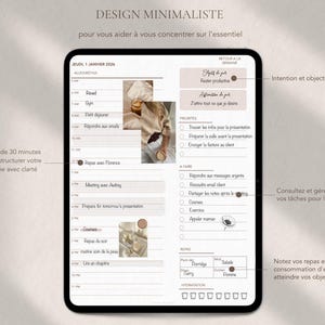 2026 Digital Planner Goodnotes, Minimalist French Agenda (Digital Download, PDF) image 4
