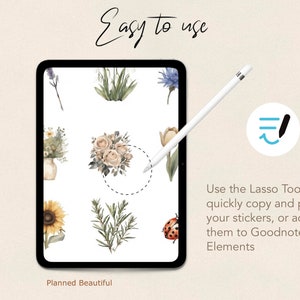Flower Digital Stickers, Aesthetic Floral Digital Sticker Pack ...