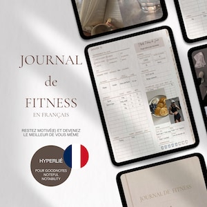 Journal Fitness Numérique en Français | Planner Fitness iPad | Suivi Entraînement & Nutrition | GoodNotes PDF