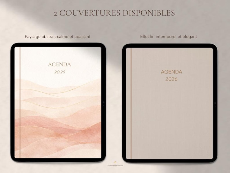 2026 Digital Planner Goodnotes, Minimalist French Agenda (Digital Download, PDF) image 2