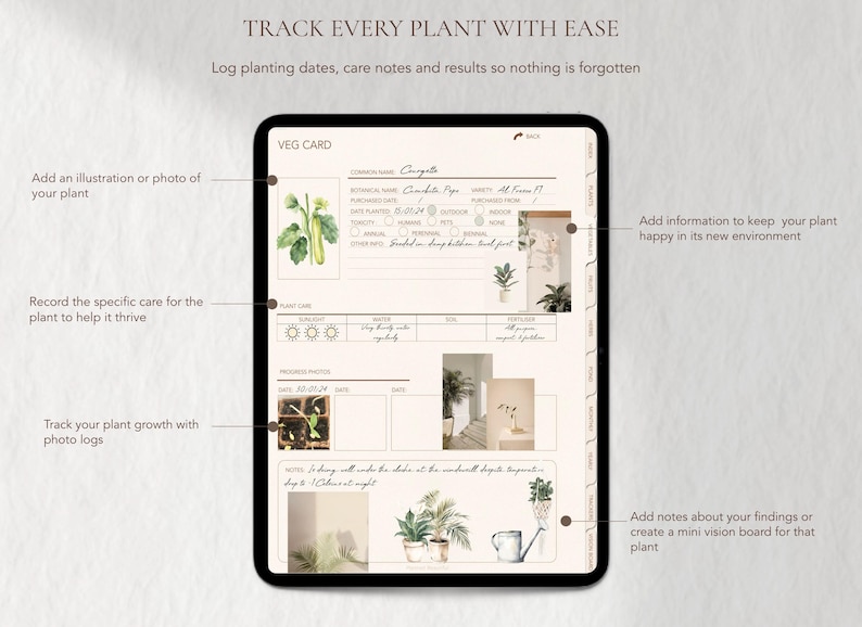 Digital Garden Planner, Garden To Do List, Gardening Task List, Garden Tracker, Goodnotes Planner, Yard Journal, Vegetable Patch Journal image 3