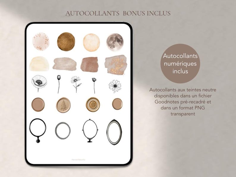 2026 Digital Planner Goodnotes, Minimalist French Agenda (Digital Download, PDF) image 8