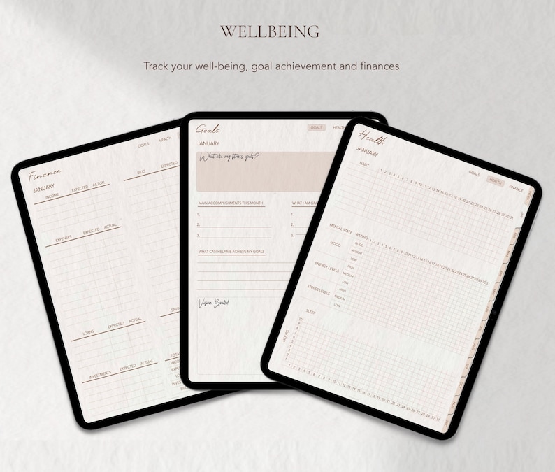 Digital Fitness Planner for Goodnotes, Workout Planner Template iPad, Weight Loss Tracker Journal, Exercise and Gym Log, Meal Planner List image 7