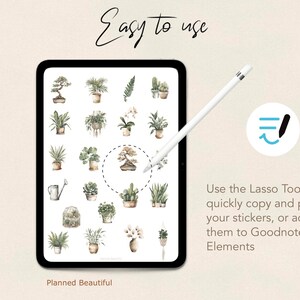 Plant Digital Stickers, Botanical Digital Stickers, Goodnotes Stickers ...