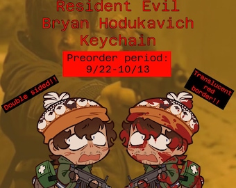PREORDER*** Resident Evil Bryan Hodukavich Double Sided Acrylic Keychain
