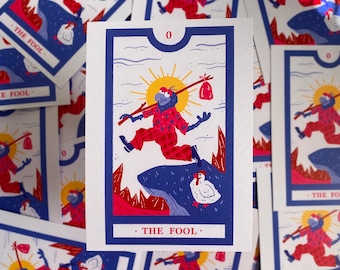 Gonzo el Loco: ilustración de la carta del tarot inspirada en los Muppets