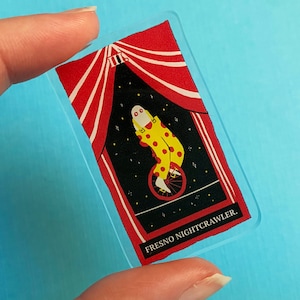 Walking the Wire - Fresno Nightcrawler carta críptica tarot tarot circo alfiler acrílico
