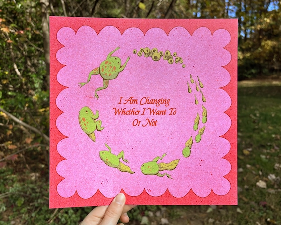 I am changing frog life cycle print - 10x10 illustration