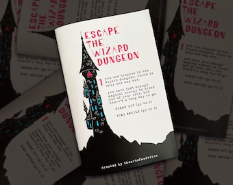 Escape the Wizard Dungeon - Livre jeu de fiction interactif Zine CYOA