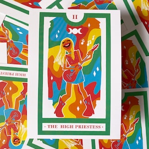 Janice the High Priestess - muppets inspired tarot card illustration print