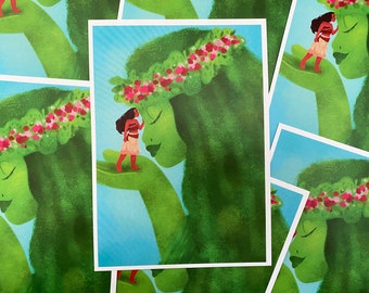 O Coração do Oceano - Impressão Artística inspirada na Princesa Moana Te Fiti