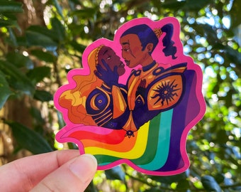 Queer Knights Pride Sticker - LGBTQ 3 Inch VInyl Sticker