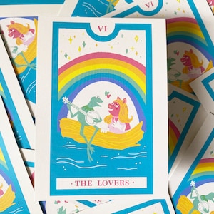 The Lovers (the Dreamers, and Me) - op muppets geïnspireerde tarotkaartillustratieafdruk
